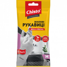 Перчатки хозяйственные Chisto Mega Strong Виниловые 1 пара M (4823098413356)