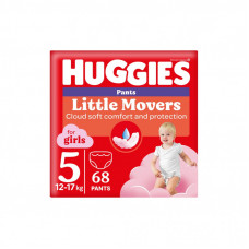 Подгузники Huggies Little Movers/Pants 5 (12-17 кг) Box для девочек 68 шт (5029053564111)