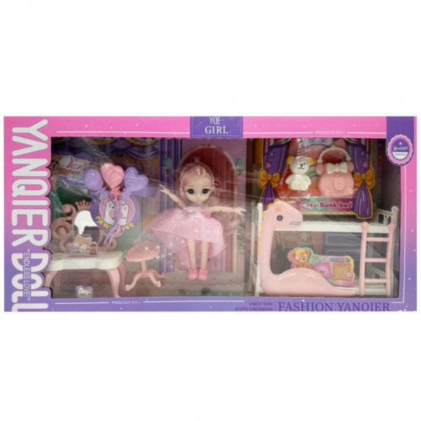 Детская игрушечная кукла "YQE-Girl" 3688-184A, с аксессуарами