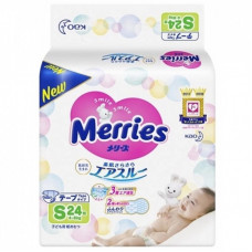Подгузник Merries для детей S 4-8 кг 24 шт (555016)