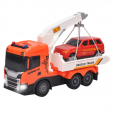 Спецтехника TechnoDrive серии Big Truck – эвакуатор Scania с машиной (свет, звук) (6408KS)