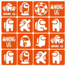 Набор трафаретов для био-тату "Among us" among_us_simple-16