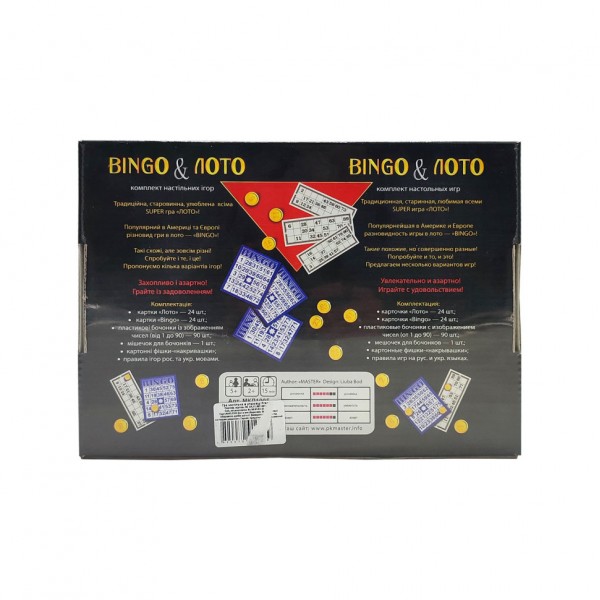 Настольная игра "Bingo & Лото" Мастер MKL1005 Настольная игра "Bingo & Лото" Мастер MKL1005