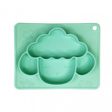 Силиконовая тарелка-коврик "Баранчик" MGZ-0125(Turquoise) 18х23 см