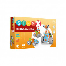Конструктор Stem с болтами Build&Play 3 в 1 на 62 детали (3858894673261)