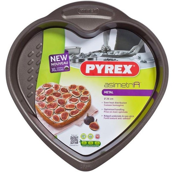 Форма для випічки Pyrex Asimetria Серце 26см (38938) Форма для випічки Pyrex Asimetria Серце 26см (38938)
