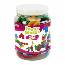 Конструктор Wader Funny blocks, 24 шт. (Маленькая банка) (41940)