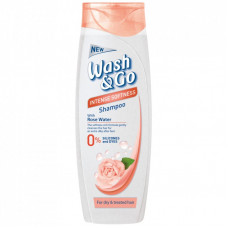Шампунь Wash&Go с розовой водой для сухих и поврежденных волос 400 мл (8008970051123)