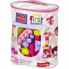 Конструктор Mega Bloks розовый в мешке 80 деталей (DCH62)