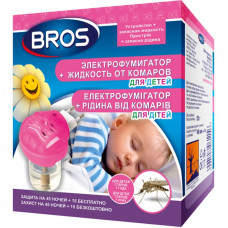 Фумигатор Bros + жидкость против комаров на 60 ночей для детей от 1 года (5904517067868)