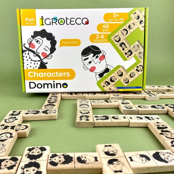Настольная игра Домино "Персонажи" 900620 от 2 до 6 игроков 45 элементов Настольная игра Домино "Персонажи" 900620 от 2 до 6 игроков 45 элементов