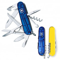 Нож Victorinox Huntsman Ukraine 91 мм Синьо-прозорий/Жовтий (1.3713.T2.8)