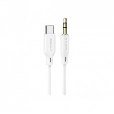 Кабель мультимедийный USB-C to 3.5mm M 1.0m BL18 white BOROFONE (6941991101076)