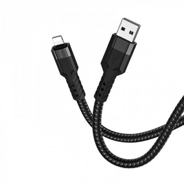 Кабель HOCO U110  Lightning 2,4A 1,2m Черный (105958)