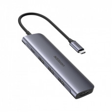 Концентратор Type-C M to HDMI+3xUSB+PD Power Converter CM136 (Gray) Ugreen (50209)