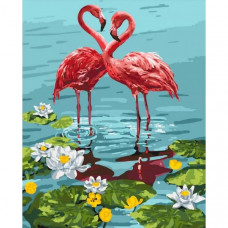 Картина по номерам."Пара фламинго" KHO4144, 40х50 см