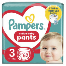 Подгузники Pampers трусики Pampers Pants Размер 3 (6-11кг) 62 шт (8006540069233)