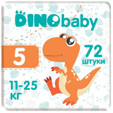 Подгузники Dino Baby Размер 5 (11-25 кг) 72 шт (2 пачки по 36 шт) (2000998941208)