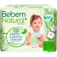 Подгузники Bebem Natural 4 maxi 7-14 кг 30 шт (8690536806027)