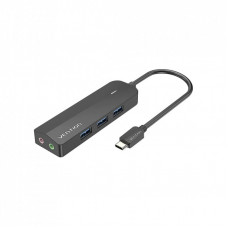 Концентратор Vention USB 3.1 Type-C to 3xUSB 3.0+MicroUSB+3.5mm Sound Adapter black (TGQBB)