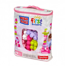 Конструктор Mega Bloks розовый в мешке 60 деталей (DCH54)