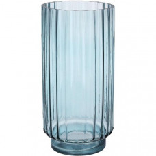 Ваза декоративна Ancient Glass "Манхеттен" Ø13х25см, сіро-синя (112378)