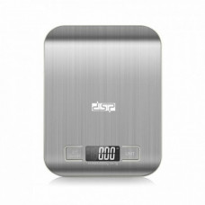 Весы кухонные электронные 5кг DSP KD7012 металлические + батарейки (38578)