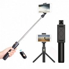 Селфи палка штатив тренога для телефона Bluetooth с пультом Selfie Stick K07 Чёрный (108678)