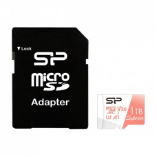 Карта памяти Silicon Power 1 TB microSDXC U3 A1 V30 4K UHD Superior 100R/80W + adapter (SP001TBSTXDV3V20SP)