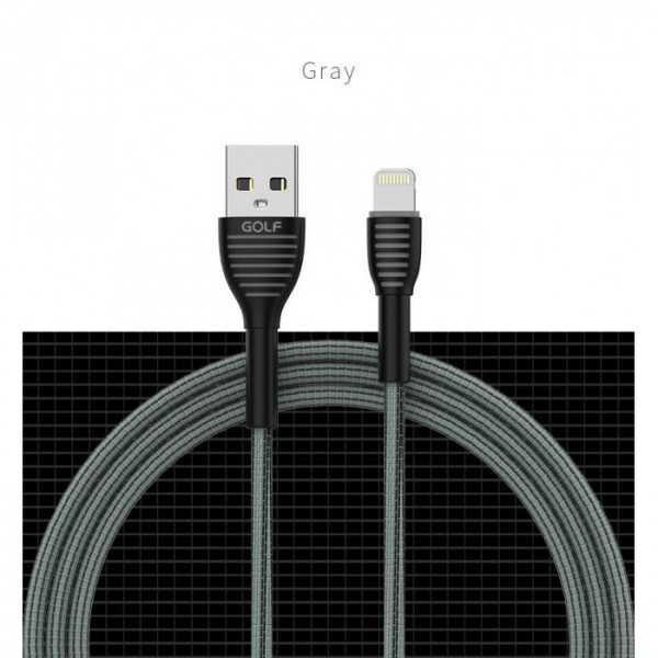 Шнур для зарядки для Iphone - USB GOLF GC-74 кабель 1 метр Чёрный (101978)