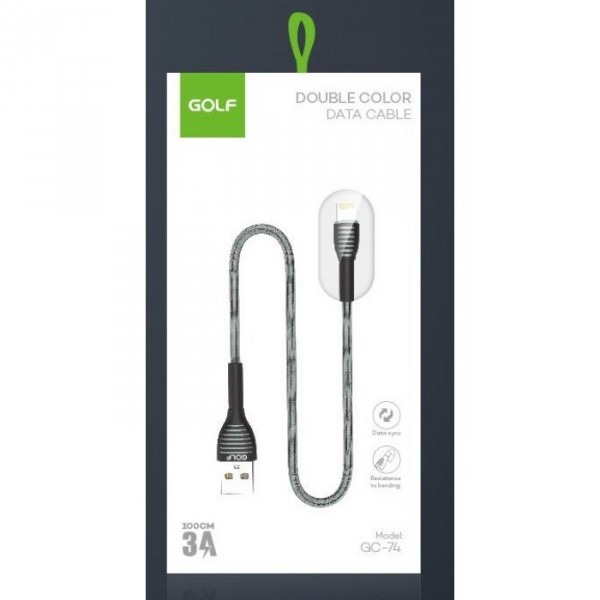 Шнур для зарядки для Iphone - USB GOLF GC-74 кабель 1 метр Чёрный (101978) Шнур для зарядки для Iphone - USB GOLF GC-74 кабель 1 метр Чёрный (101978)