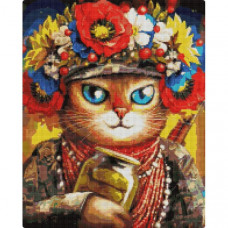 Алмазная мозаика "Кошка Защитница" ©Марианна Пащук DBS1032, 40х50см