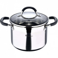 Кастрюля MasterPro Foodies collection висока з кришкою 9,5 л (BGMP-1506-BK)
