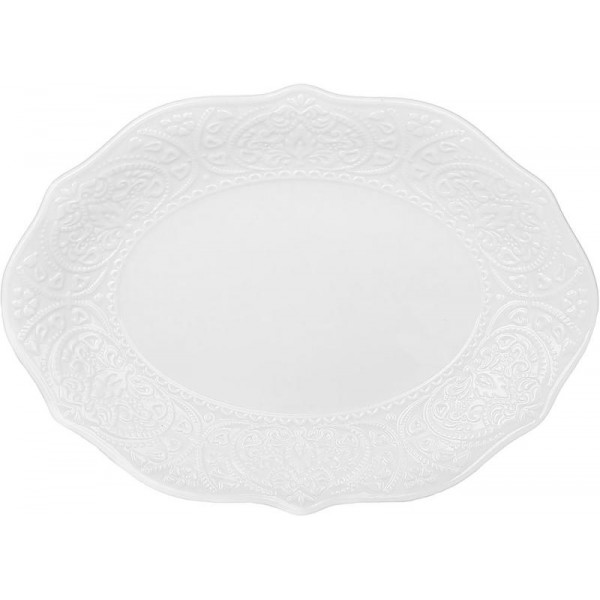 Набір 2 порцелянових овальних блюд "Dentelle Blanche" 31х23см (135098)