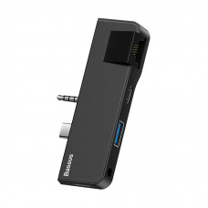 Концентратор Baseus USB3.1 Type-C+3.5mm toUSB 3.0/RJ45/Type-C/3.5mm forSurfaceGo (CAHUB-FG01)
