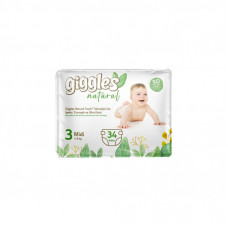 Подгузники Giggles Natural 3 Midi 4-9 кг 34 шт (8680131206391)