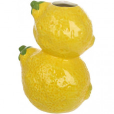 Ваза порцелянова "Lemon" 14см з рельєфним декором жовті лимони (112498)