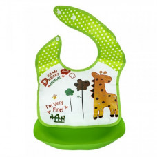 Детский слюнявчик Трактор MGZ-0602(Green Giraffe) со съемным карманом
