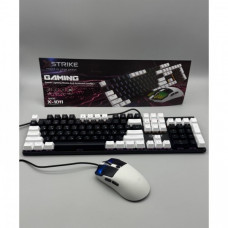 Проводная клавиатура мембранная с подсветкой + мышка RGB USB XSTRIKE X-1011 Комплект (135698)