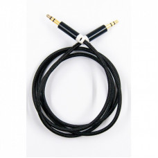Кабель мультимедийный 3.5mm M to 3.5mm M 1.0m black Dengos (AUDIO-PLS-UG-BLACK)