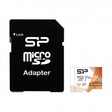 Карта памяти Silicon Power 256Gb microSDXC U3 A1 V30 Superior Color 100R/80W + adapter (SP256GBSTXDU3V20AB)