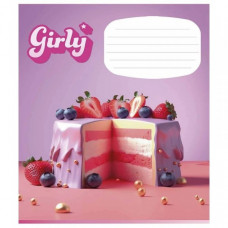 Тетрадь ученическая "Girly" Школьник 012-3330L-1 в линию, 12 листов