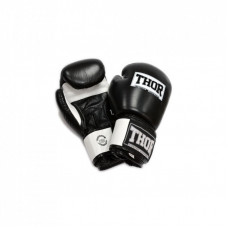 Боксерские перчатки Thor Sparring Шкіра 14oz Чорно-білі (558(Leather) BLK/WH 14 oz.)