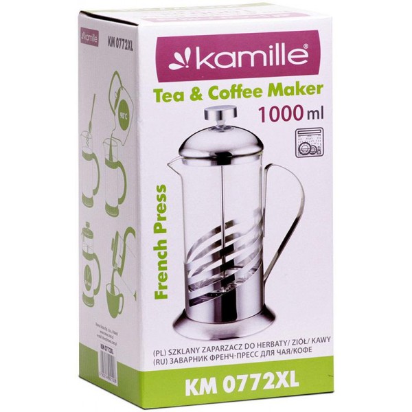 Френч-прес Kamille Lizardi 1000мл (110519) Френч-прес Kamille Lizardi 1000мл (110519)