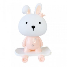 Ночник детский «Зайчик на скейте» MGZ-1407(Pink) питание от USB