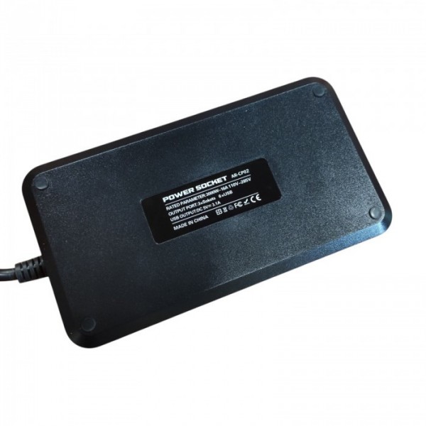 Сетевой удлинитель фильтр CP02 на 3 розетки + 6 USB 3.1A 2 метра Чёрный (105819) Сетевой удлинитель фильтр CP02 на 3 розетки + 6 USB 3.1A 2 метра Чёрный (105819)