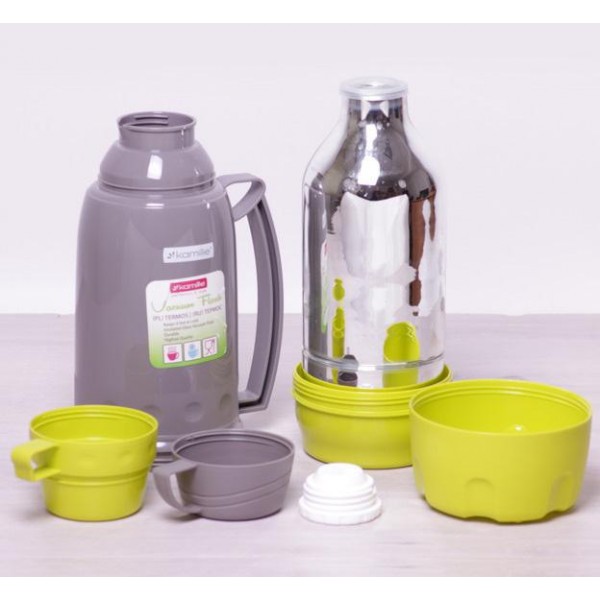 Термос Kamille Glass Pleasure 1800мл дзеркальна колба і 2 чашечки (114129) Термос Kamille Glass Pleasure 1800мл дзеркальна колба і 2 чашечки (114129)