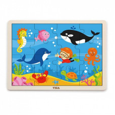 Пазл Viga Toys Морские обитатели, 16 элементов (51451)