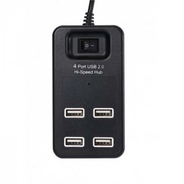 USB Хаб на 4 порта USB 2.0 P-1601 Чёрный (39729)