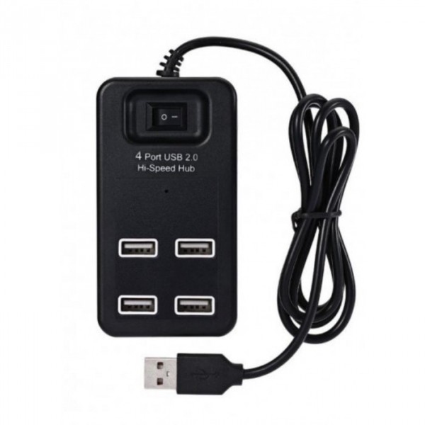 USB Хаб на 4 порта USB 2.0 P-1601 Чёрный (39729)